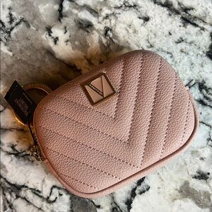 NWT Blush Pink Quilted Purse with Gold Accent